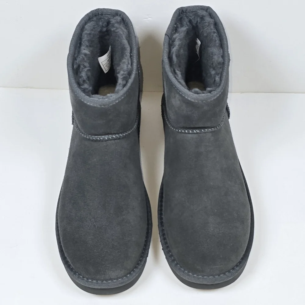 Koolaburra by UGG Koola Mini ll Suede Ankle Boots Pull On Gray Women's US 10